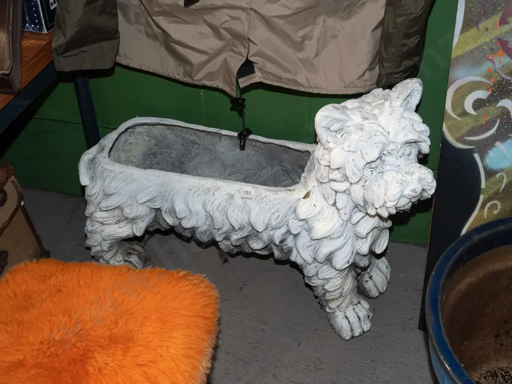 dog themed outdoor garden jardiniere H550 W700  Image 1++