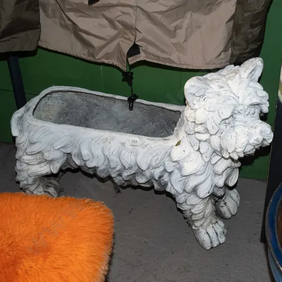 dog themed outdoor garden jardiniere H550 W700 