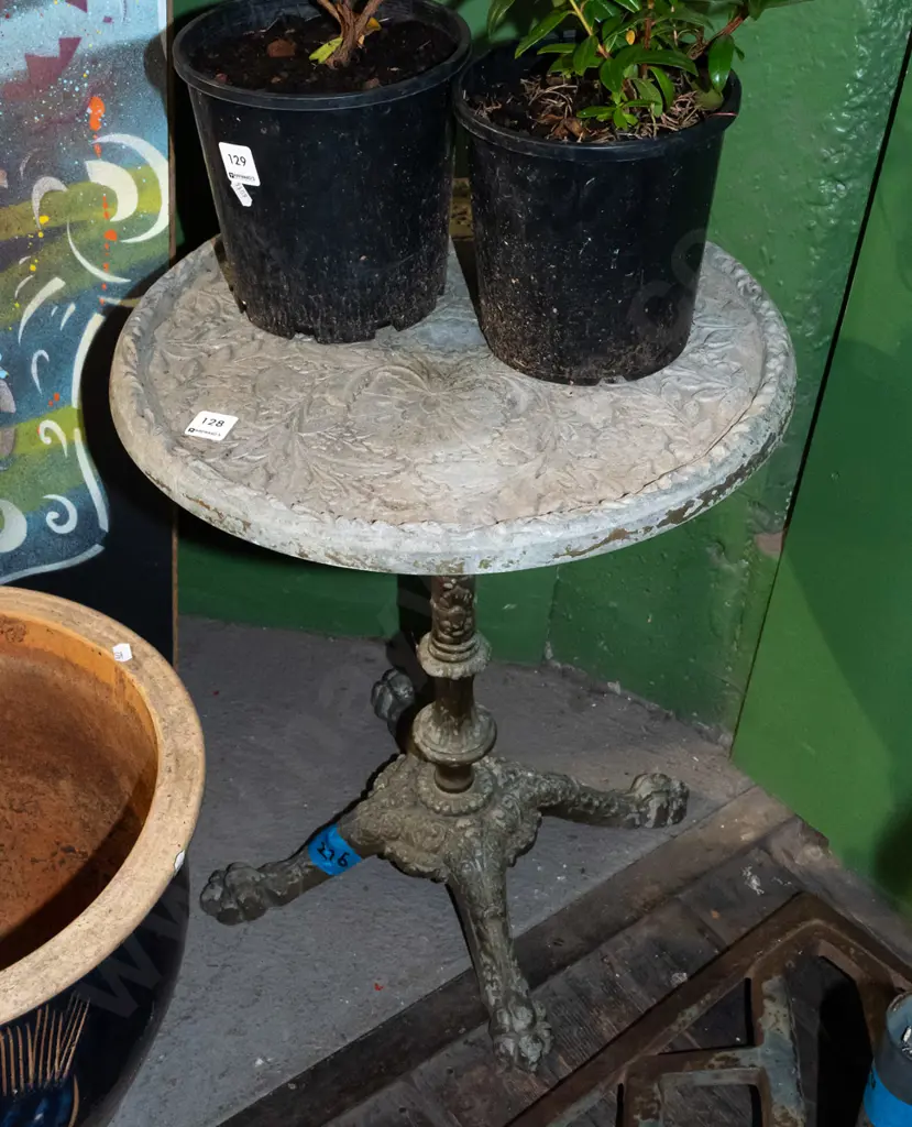 cast alloy wine table - needs attention Image 1++