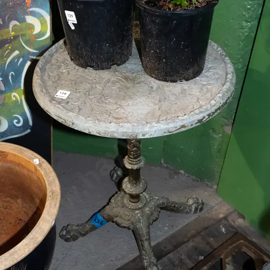 cast alloy wine table - needs attention