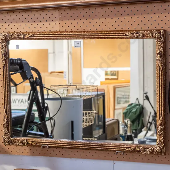 gilt framed wall mirror Diam650