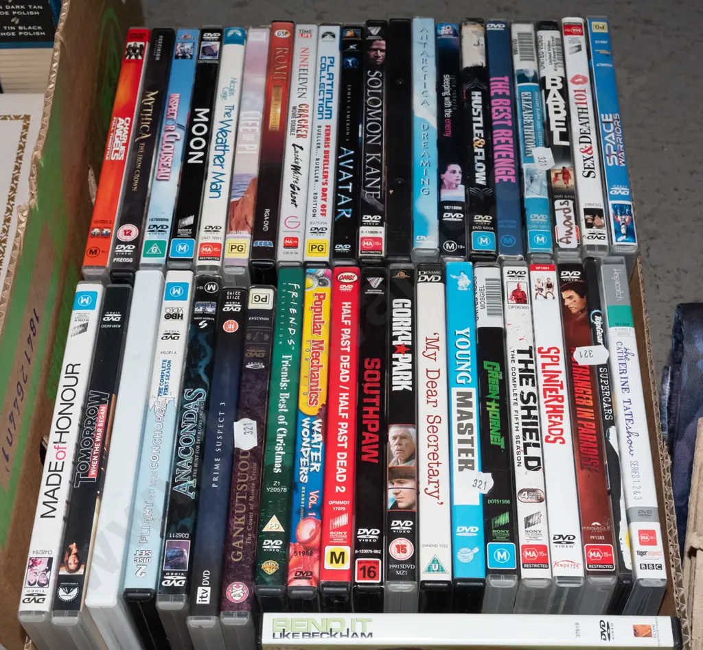 box of DVDs Image 1++
