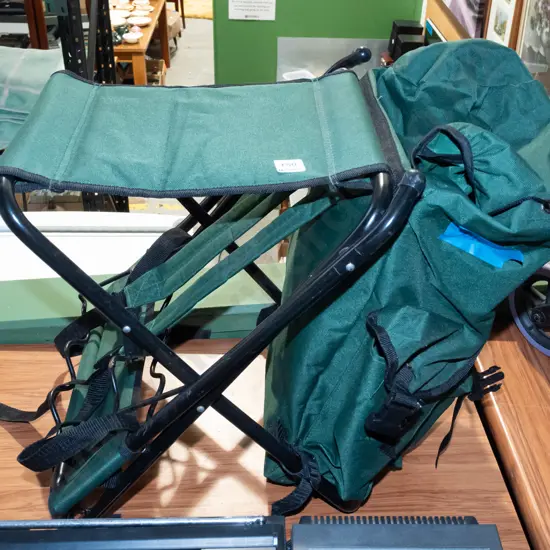 combination fishing stool/backpack