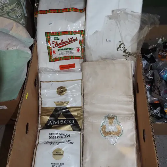 box; as new old Irish linen