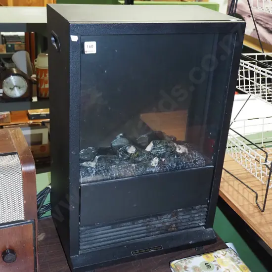 electric faux log fire