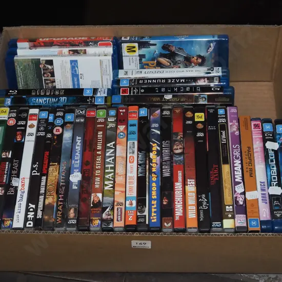 box of DVDs