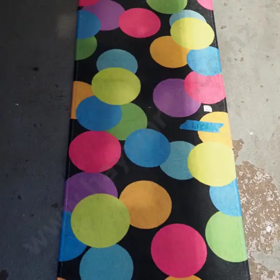 acrylic floor mat - coloured dots L1600 W490