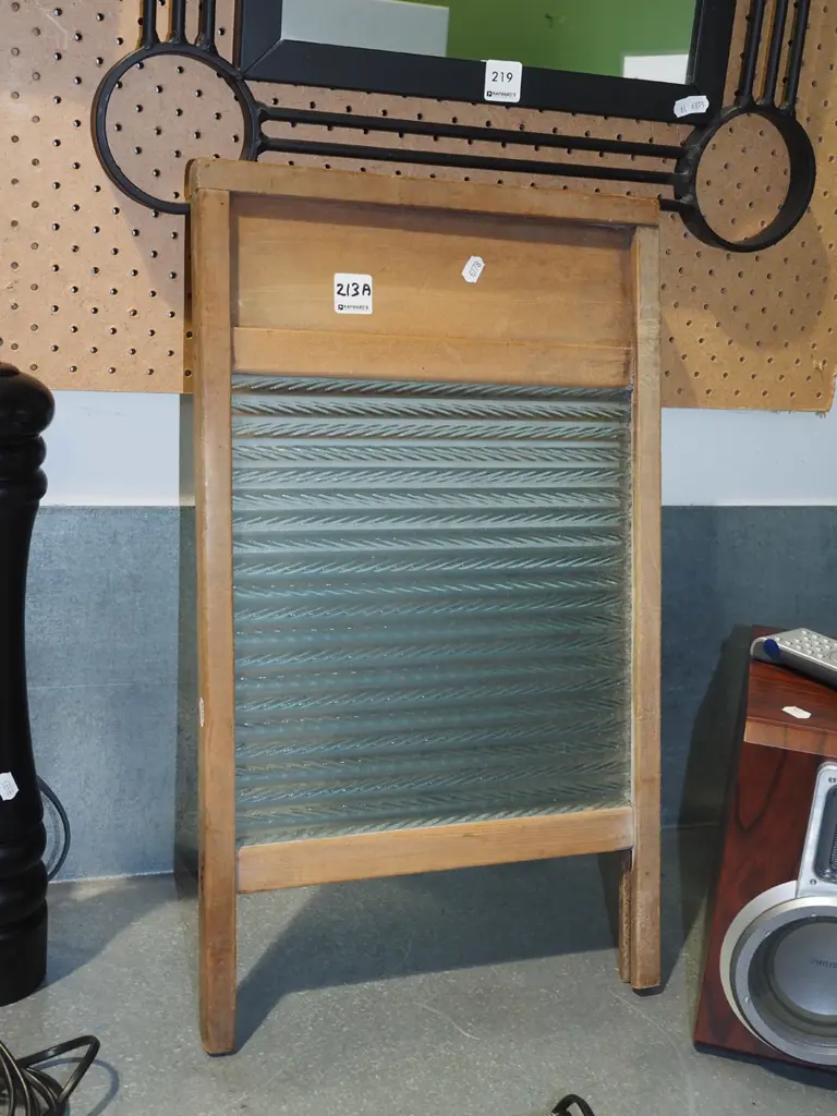 vintage wood and glass washboard Image 1++