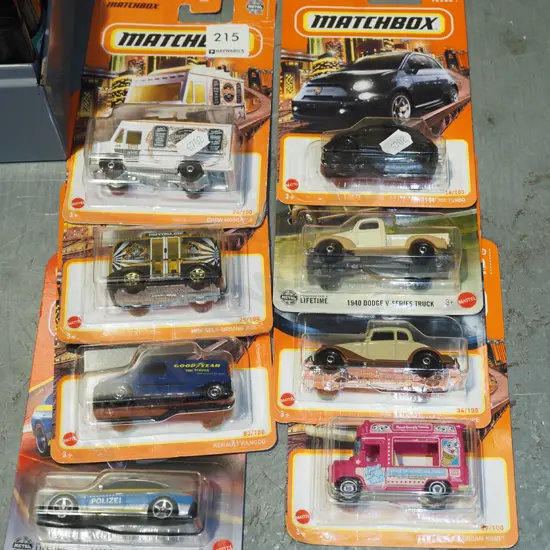 8x as new carded  Matchbox toy vehicles