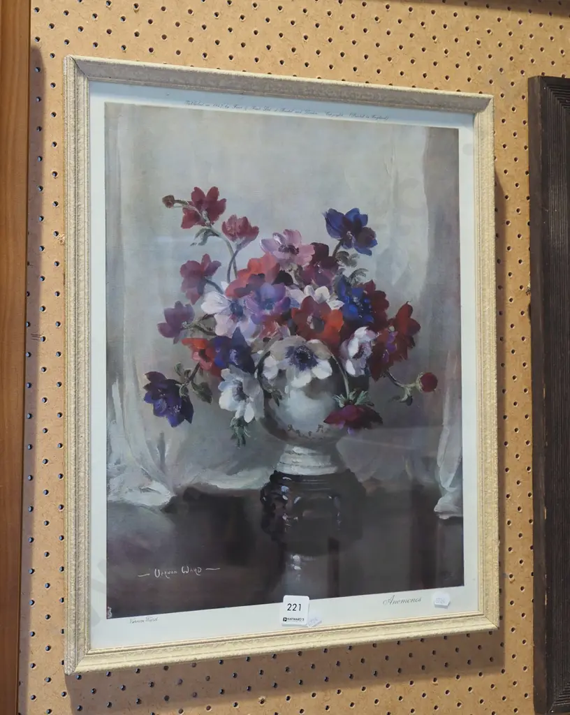 framed Vernon Ward poster print - Anemones Image 1++