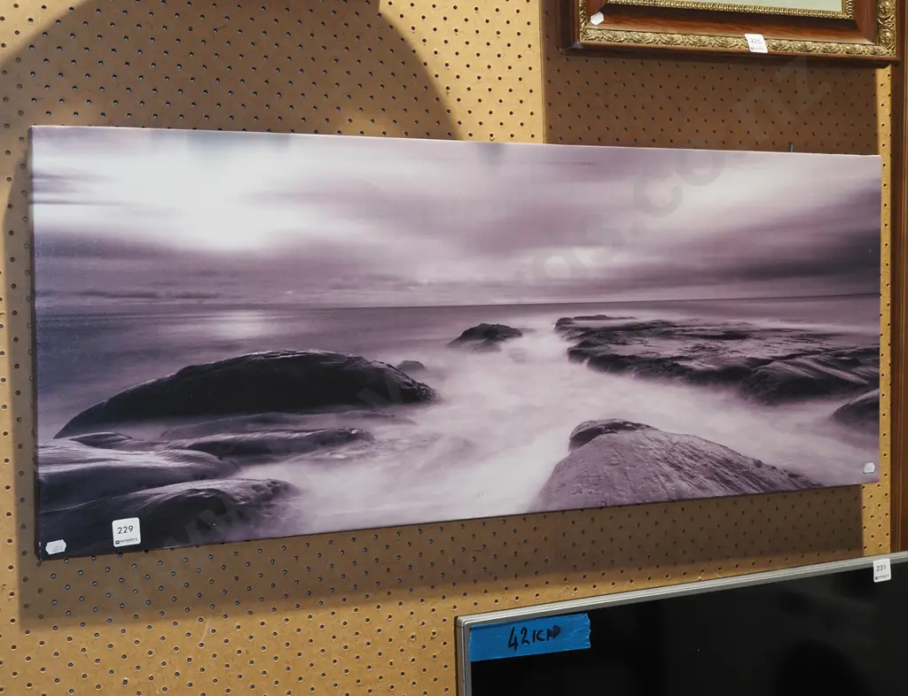photo print on boxed canvas - coastal scene Image 1++