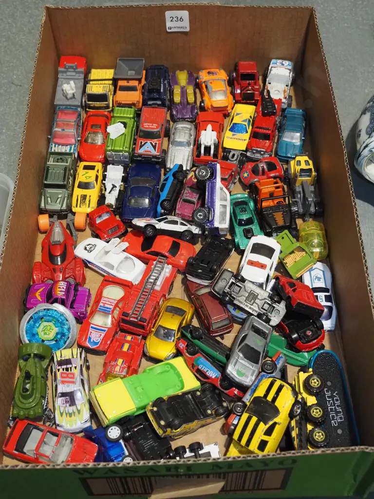 box of toy vehicles Image 1++