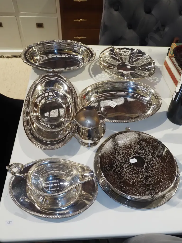 assorted plated ware; jugs, coasters, bowls etc Image 1++