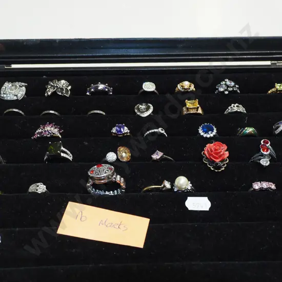 case of various dress rings - no marks