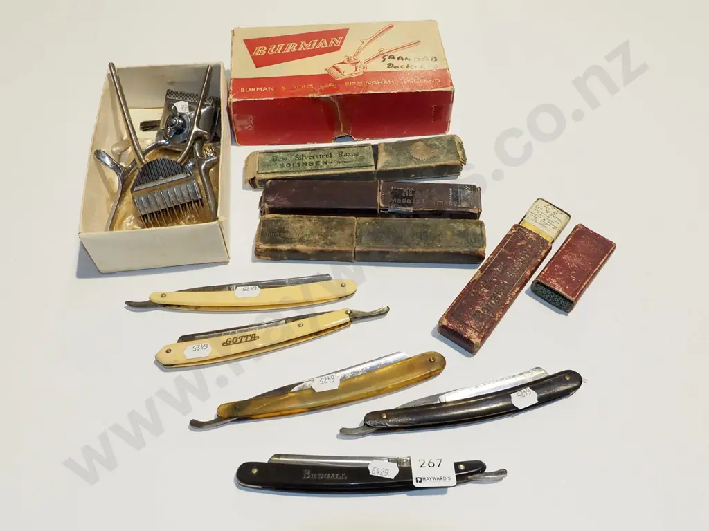 cut throat razors, hand held clippers Image 1++