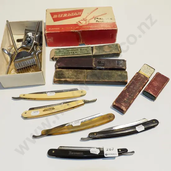 cut throat razors, hand held clippers