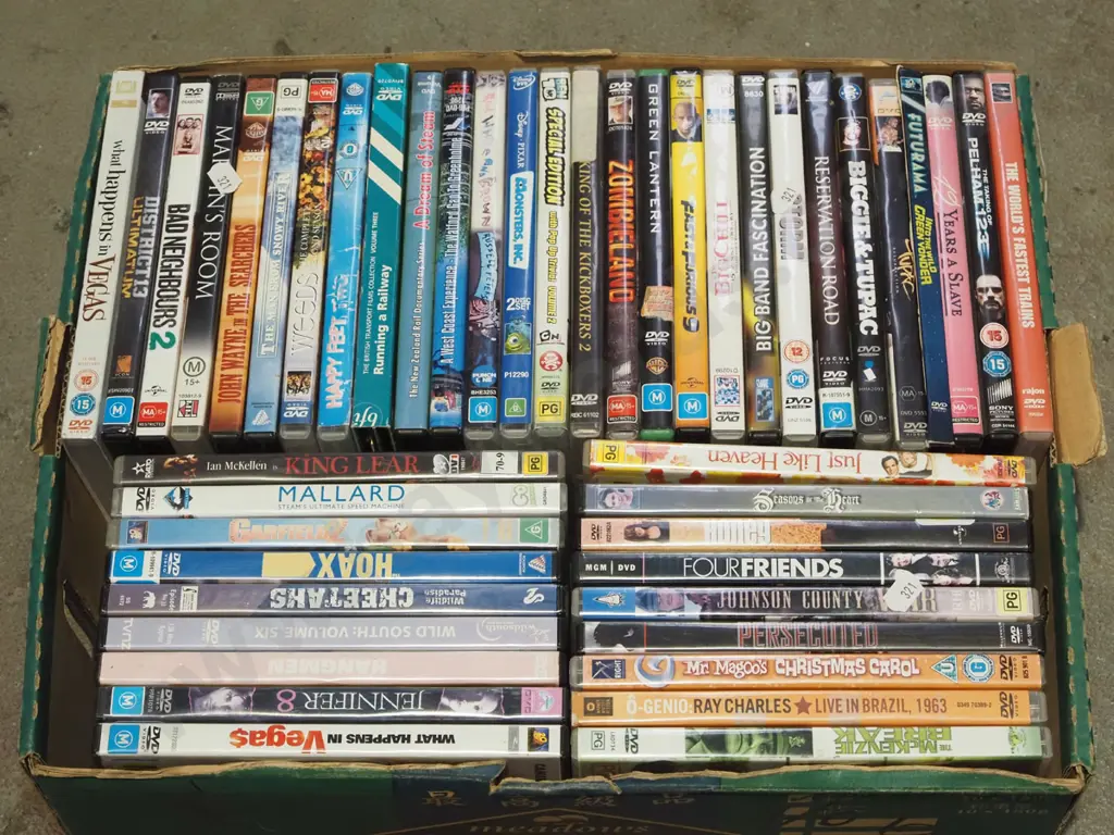 box of DVDs Image 1++