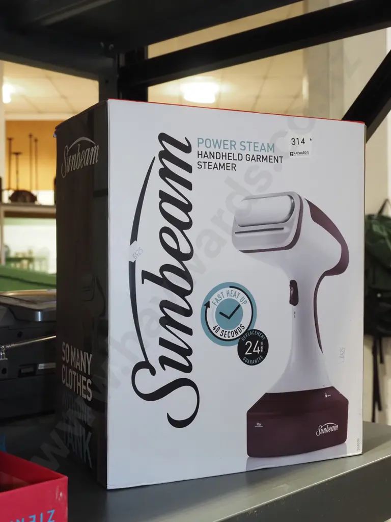 boxed Sunbeam Power Steam hand held garment steamer Image 1++