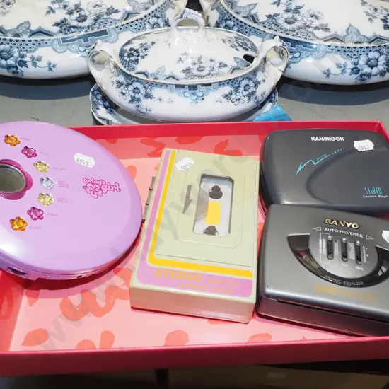 3x walkmans, portable CD player - no cords - all as is no returns