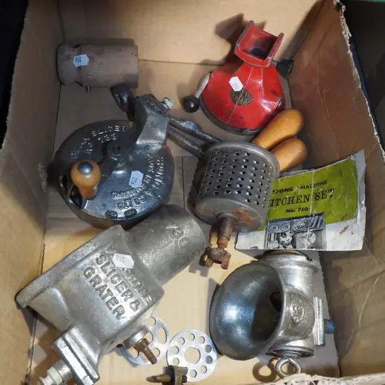 box; bench top mincer, bean slicer