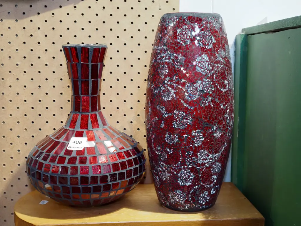 2x mosaic vases Tallest H300 Image 1++