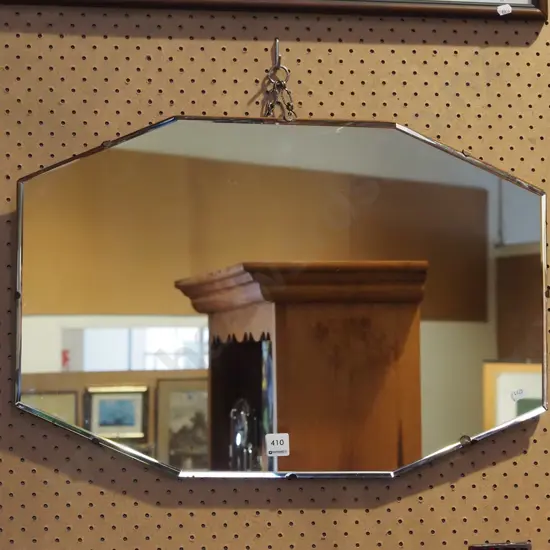 deco bevelled edge wall mirror