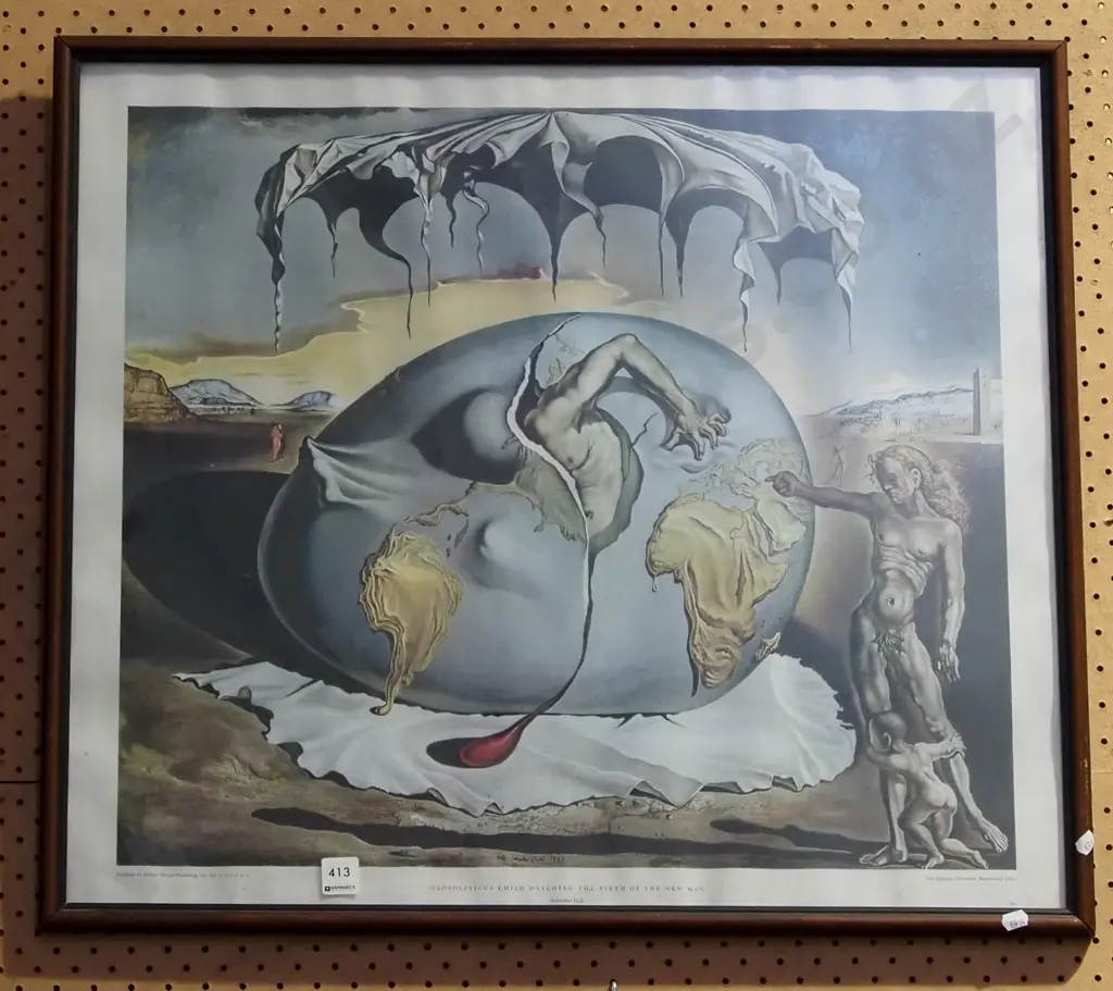 framed Salvador Dali poster print - warping Image 1++