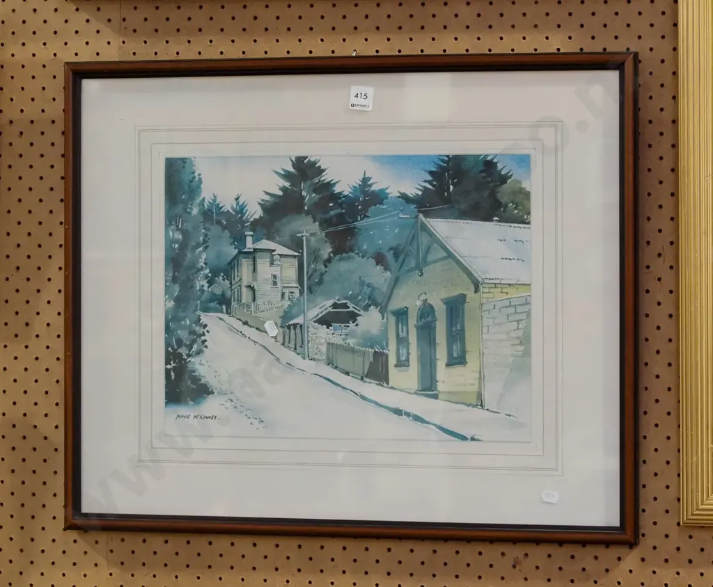 framed Mavis Mckinney print - St Bathans Image 1++