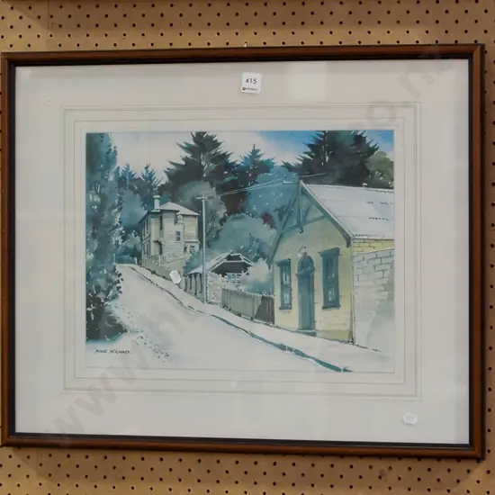framed Mavis Mckinney print - St Bathans