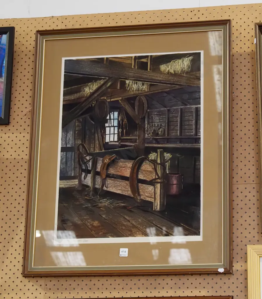 framed ltd edition print - stables Image 1++