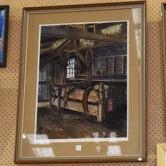framed ltd edition print - stables