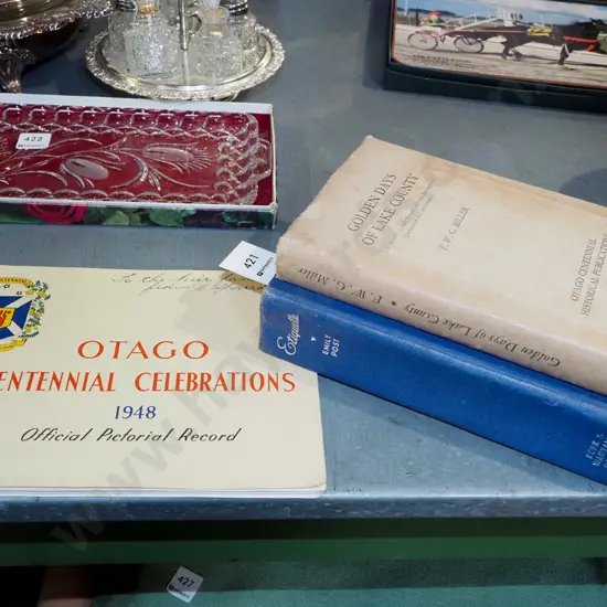 Otago Centennial book, 2x other books