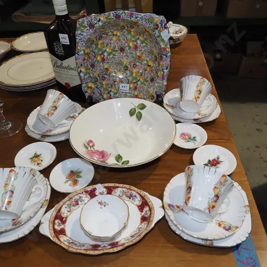 Crown Ducal autumn fruits bowl - chip, rose bowl, trios etc