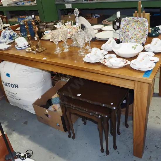 solid pine dining table - no chairs H770 W1800 D1000