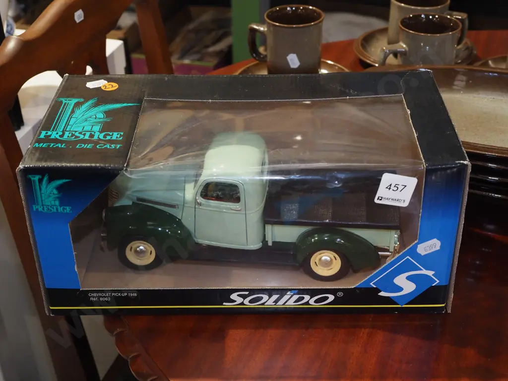 boxed Solido die-cast model 1946 Chevrolet pickup Image 1++