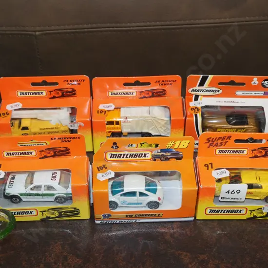 6x as new carded Matchbohx vehicles