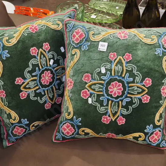 2x needlework cushions