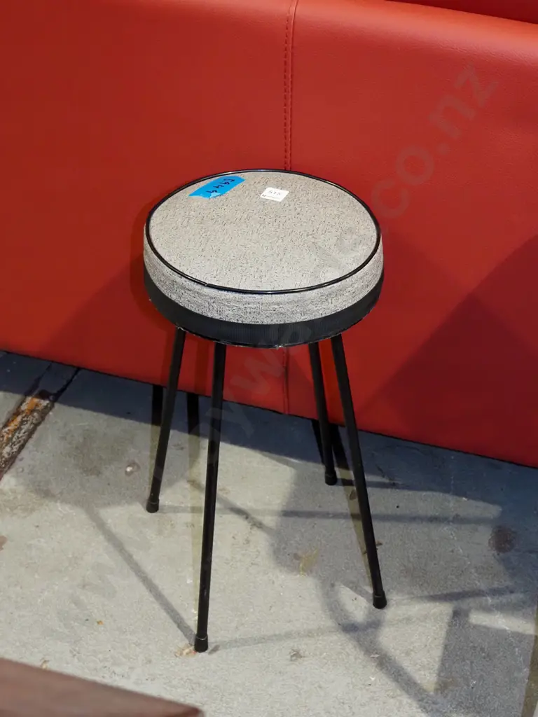 grey vinyl stool Image 1++