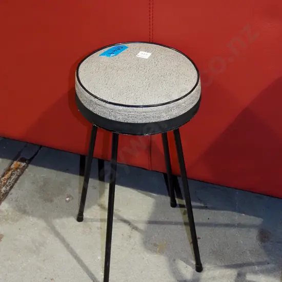 grey vinyl stool