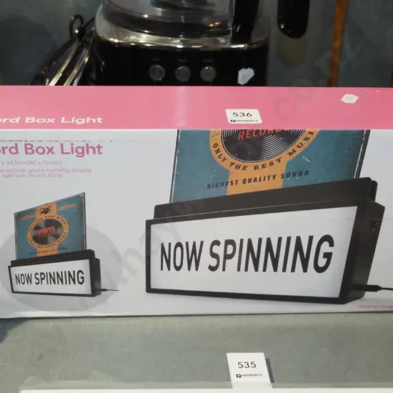 box; record box light,