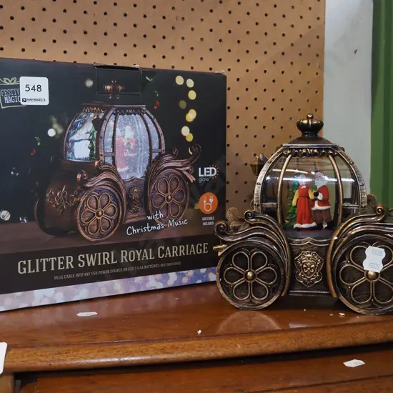 glitter swirl royal carriage with music in original box