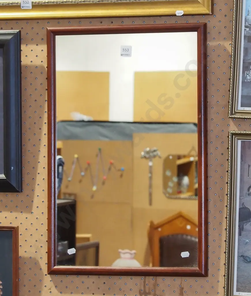 wood framed wall mirror H560 Image 1++