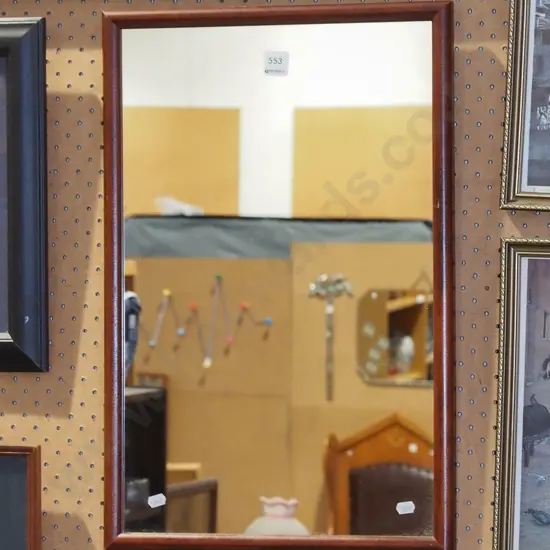 wood framed wall mirror H560