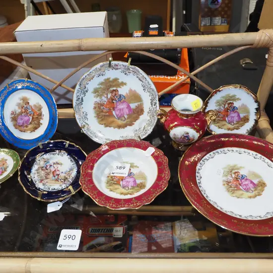 assorted Limoges pin dishes, miniatures