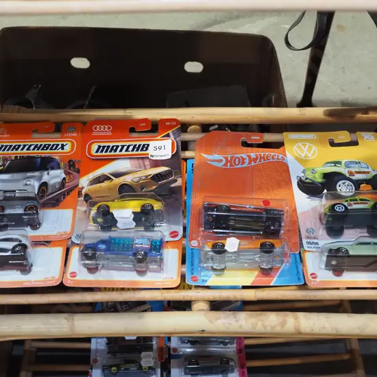 8x assorted carded toy vehicles