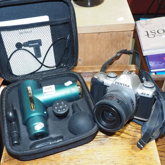 gun massager, Pentax 35mm camera