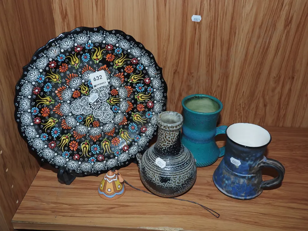 handmade plate, studio pottery cup, vase Image 1++