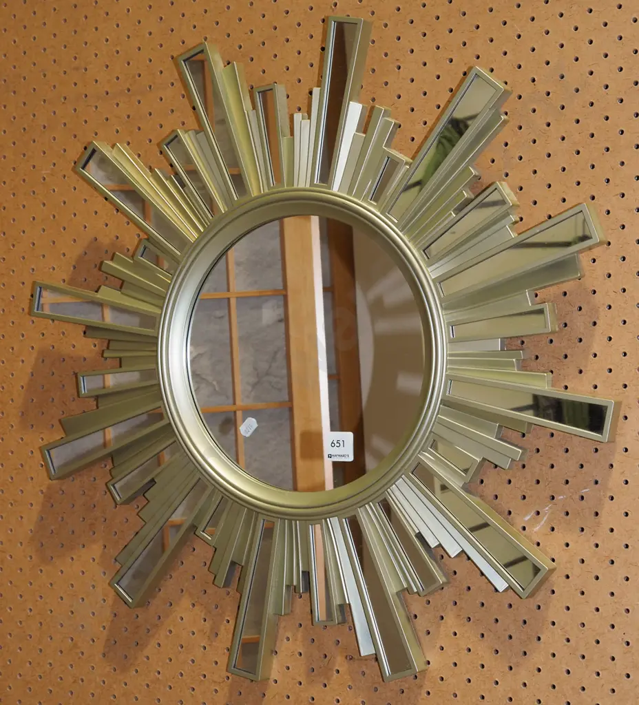 reproduction sunburst style wall mirror Image 1++