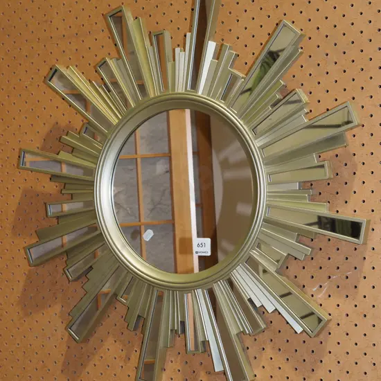 reproduction sunburst style wall mirror