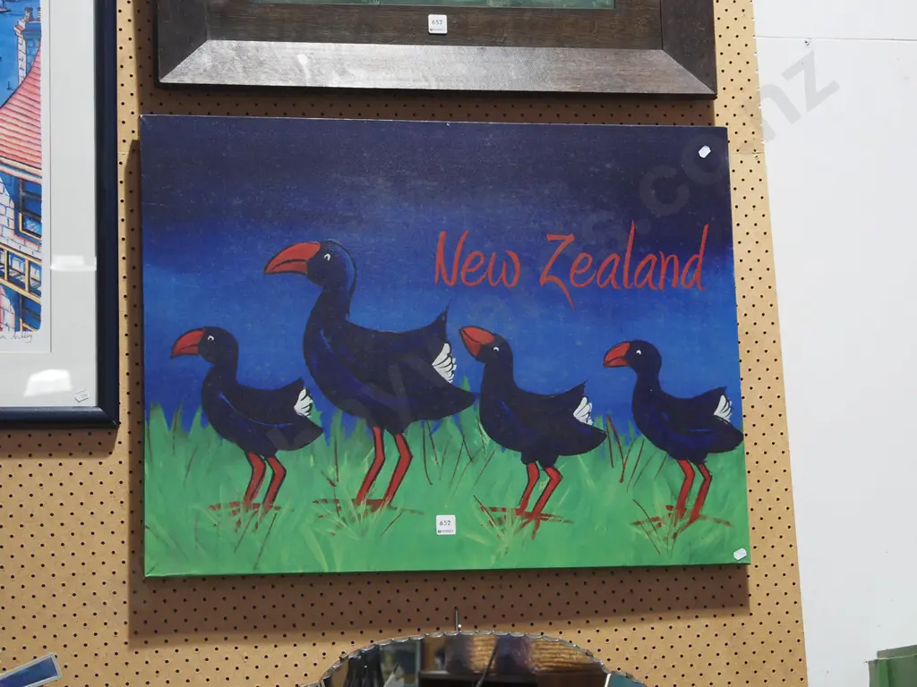 pukeko print on canvas Image 1++